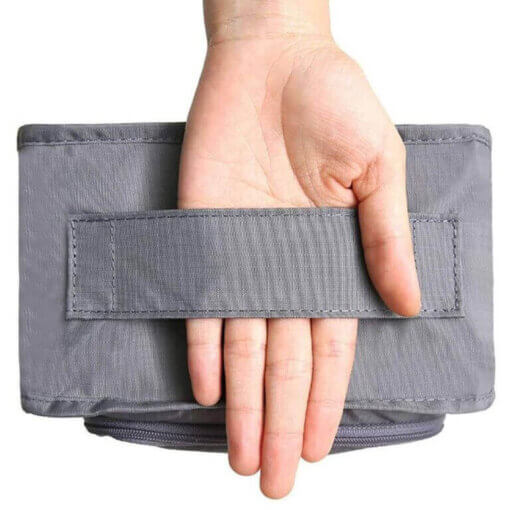 Schuhtasche-Reisezubehör-grau