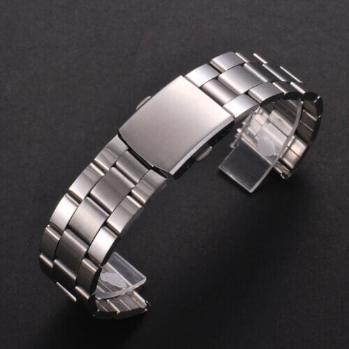 Uhrenarmband metall silbern 3 Glieder