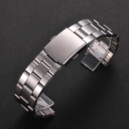 Uhrenarmband metall silbern 3 Glieder